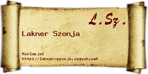 Lakner Szonja névjegykártya